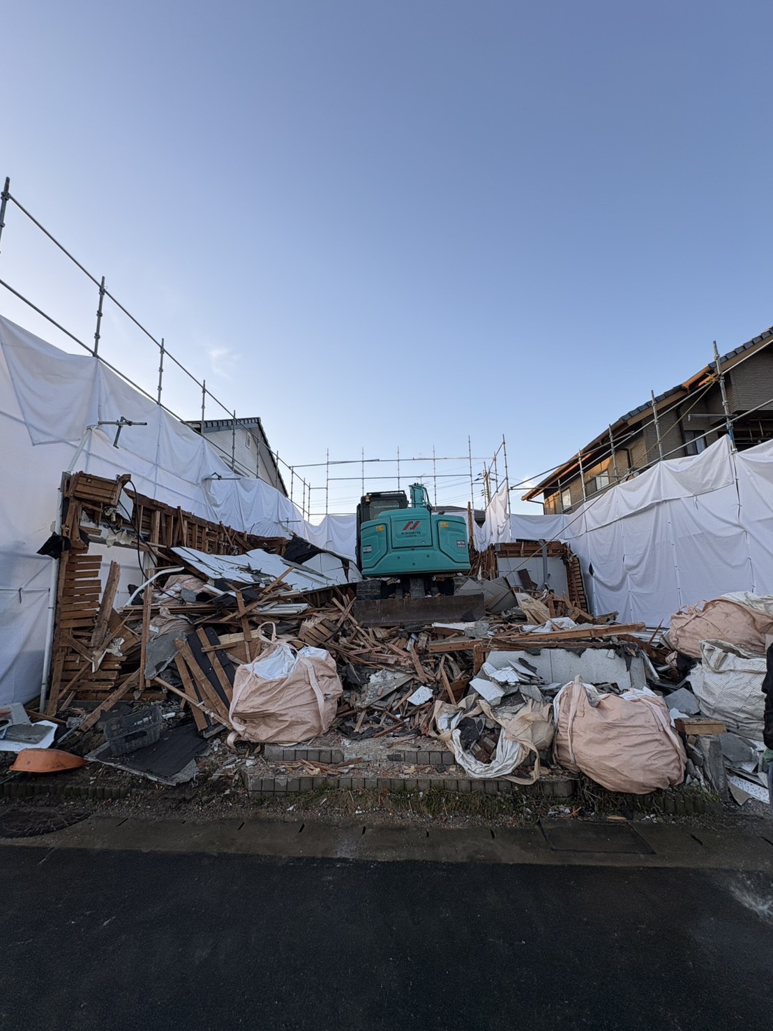 倉敷市茶屋町の実家解体作業中