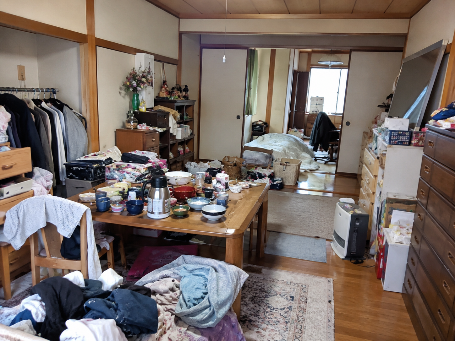岡山市北区津島京町の実家解体前の室内